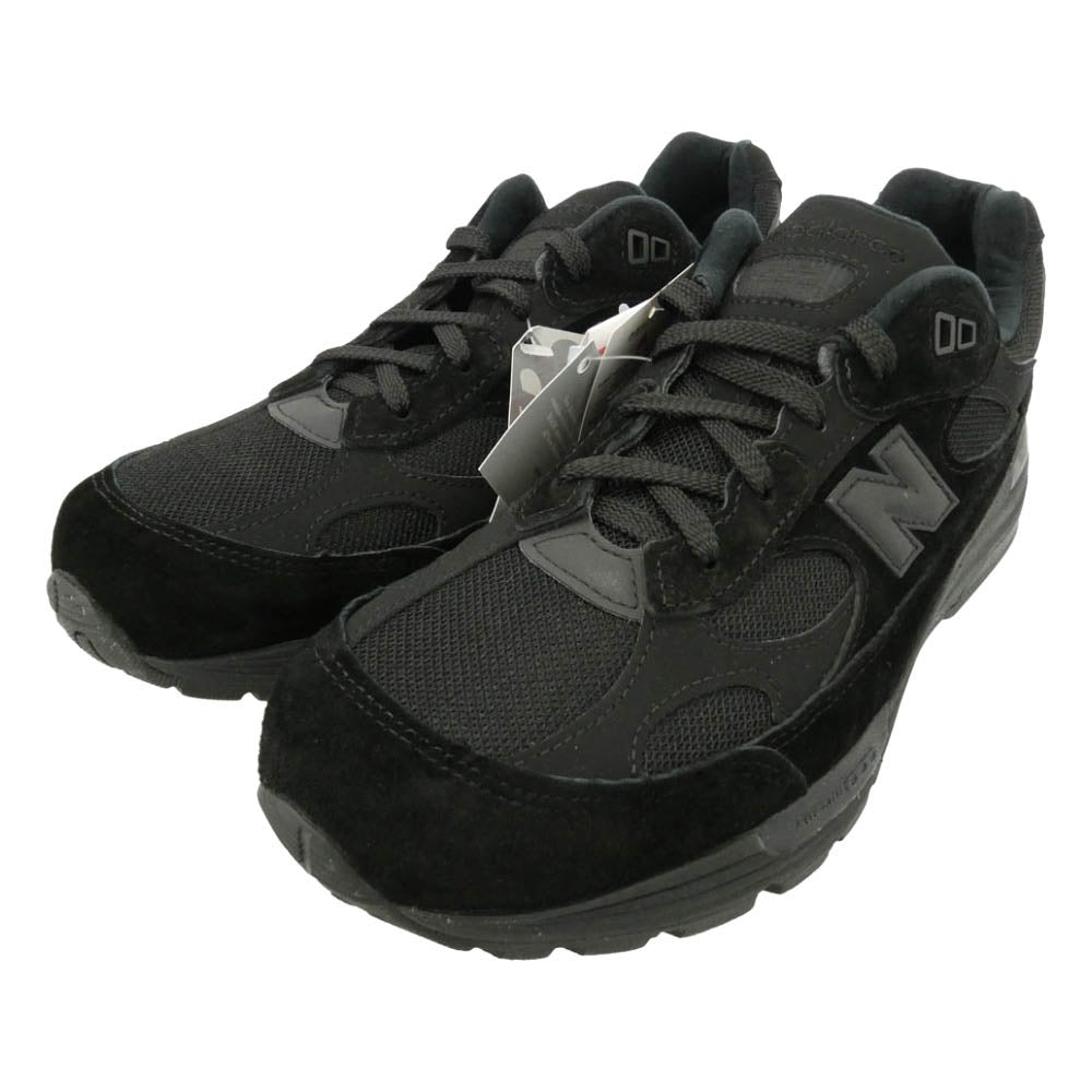 NEW BALANCE ニューバランス U992TB 992 Triple Black トリプルブラック スエード ローカット スニーカー ブラック系 28cm【極上美品】【中古】