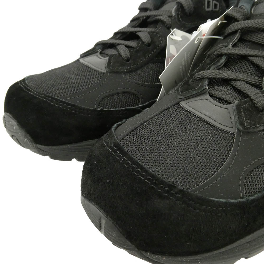 NEW BALANCE ニューバランス U992TB 992 Triple Black トリプルブラック スエード ローカット スニーカー ブラック系 28cm【極上美品】【中古】