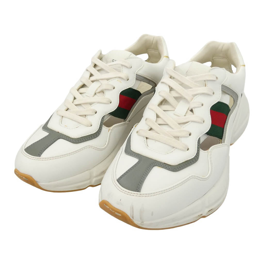 GUCCI グッチ 657977 Rhyton ライトン シェリーライン ダッド スニーカー ホワイト系 8【中古】
