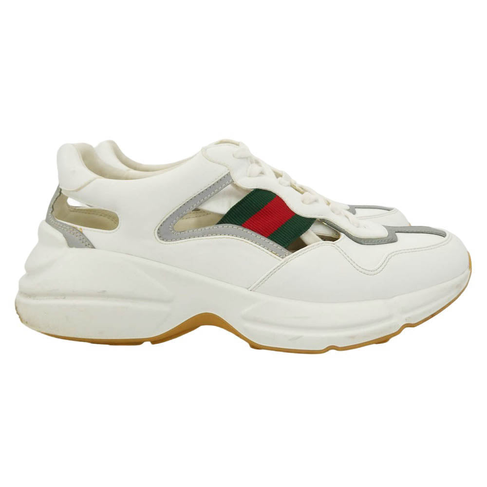 GUCCI グッチ 657977 Rhyton ライトン シェリーライン ダッド スニーカー ホワイト系 8【中古】