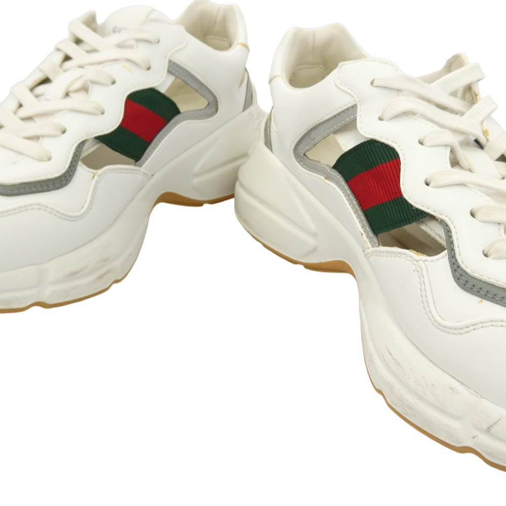 GUCCI グッチ 657977 Rhyton ライトン シェリーライン ダッド スニーカー ホワイト系 8【中古】