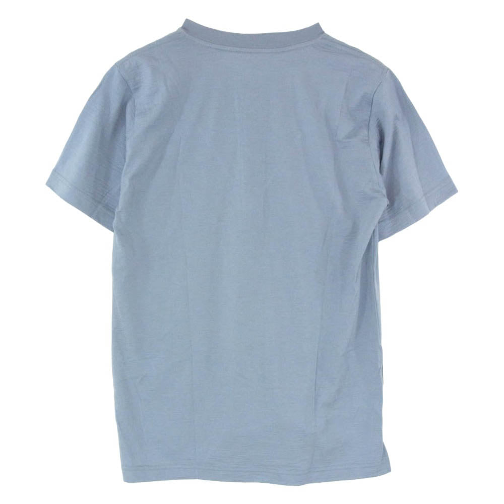 ヤマトミチ Merino Light Henley メリノウール ライト ヘンリーネック Tシャツ 半袖カットソー ブルーグレー系 XS【中古】