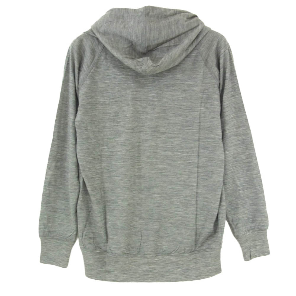ヤマトミチ Merino Hoody メリノウール プルオーバー ハーフジップ パーカー グレー系 XS【中古】