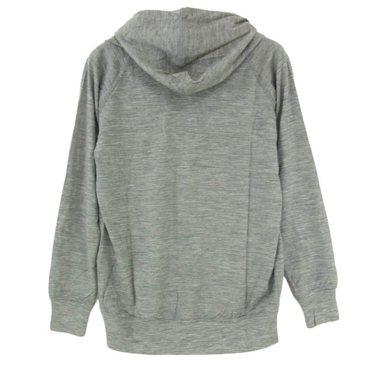ヤマトミチ Merino Hoody メリノウール プルオーバー ハーフジップ パーカー グレー系 XS【中古】