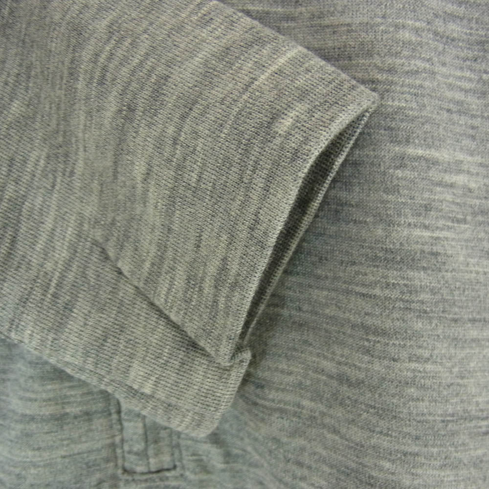 ヤマトミチ Merino Hoody メリノウール プルオーバー ハーフジップ パーカー グレー系 XS【中古】