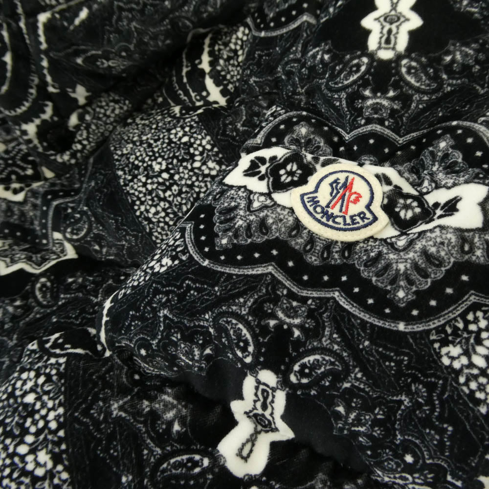 MONCLER モンクレール 23AW I20911A00022 596X4 GARTEMPE GIUBBOTTO ガルテンプ ペイズリー 総柄 ベルベット ダウン ジャケット ブラック系 6【中古】
