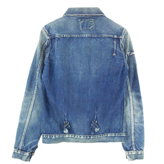 TMT ティーエムティー Denime ドゥニーム × Denime ドゥニーム 加工 1stタイプ デニム ジャケット インディゴブルー系 M【中古】