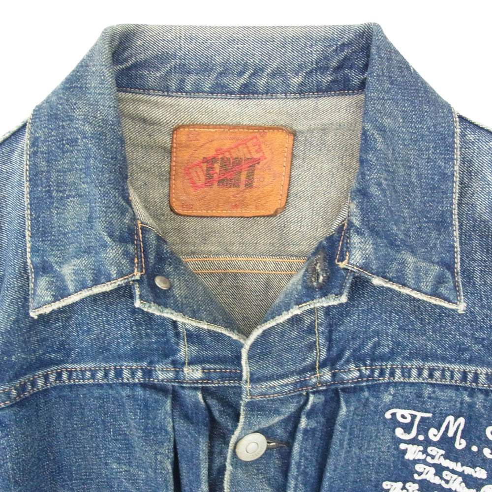 TMT ティーエムティー Denime ドゥニーム × Denime ドゥニーム 加工 1stタイプ デニム ジャケット インディゴブルー系 M【中古】