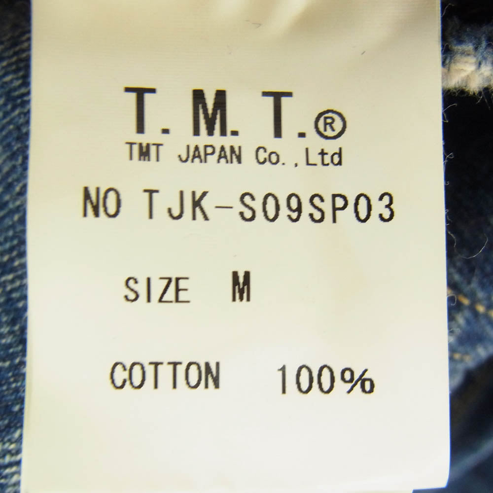 TMT ティーエムティー Denime ドゥニーム × Denime ドゥニーム 加工 1stタイプ デニム ジャケット インディゴブルー系 M【中古】
