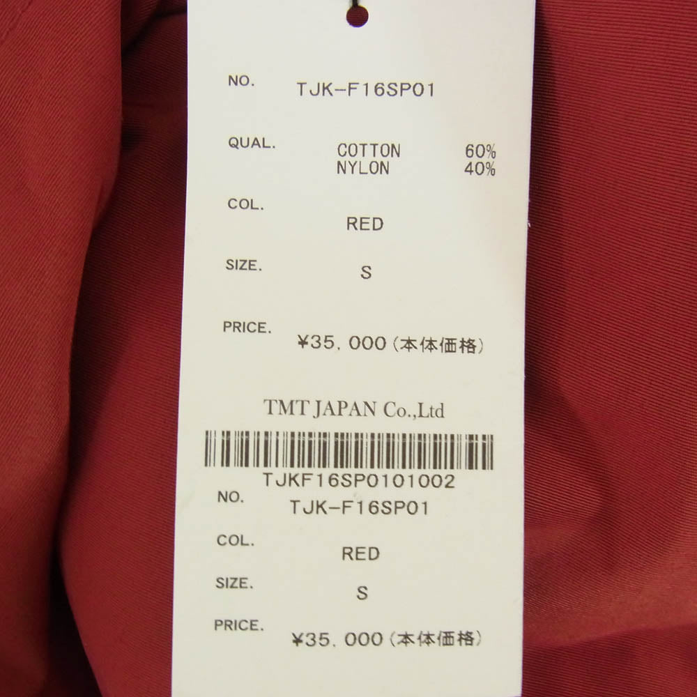 TMT ティーエムティー 16AW TJK-F16SP01 COACH JACKET バックプリント ナイロン コーチ ジャケット レッド系 S【極上美品】【中古】