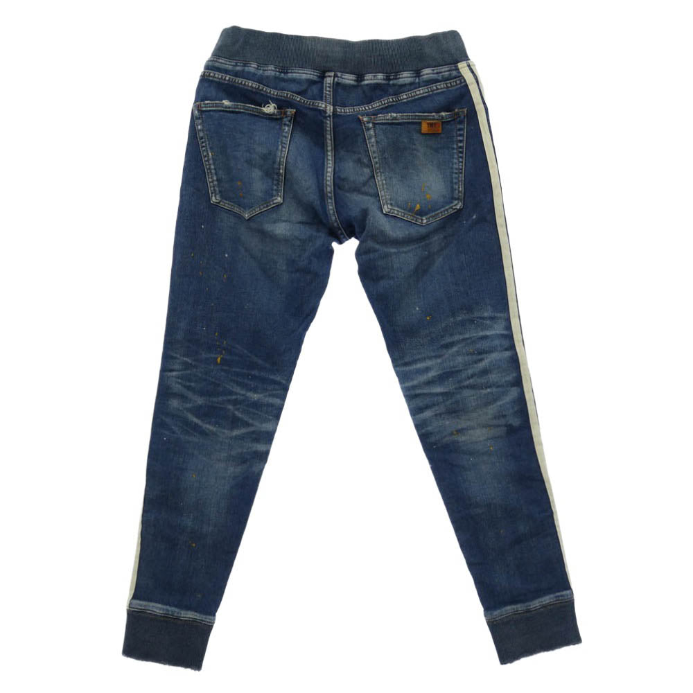 TMT ティーエムティー 19AW TJK-F1903 TPT-F1903 ヴィンテージ加工 スウェットライクデニム トラック スーツ ジャケット パンツ セットアップ インディゴブルー系 上下：S【美品】【中古】
