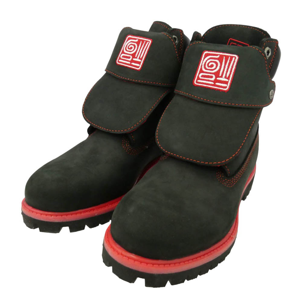 Timberland ティンバーランド 6147A x 所ジョージ 40周年記念 1973足限定 6inch PREMIUM BOOT 6インチ プレミアム ブーツ ブラック系 レッド系 26cm【中古】