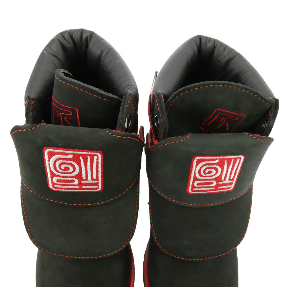 Timberland ティンバーランド 6147A x 所ジョージ 40周年記念 1973足限定 6inch PREMIUM BOOT 6インチ プレミアム ブーツ ブラック系 レッド系 26cm【中古】