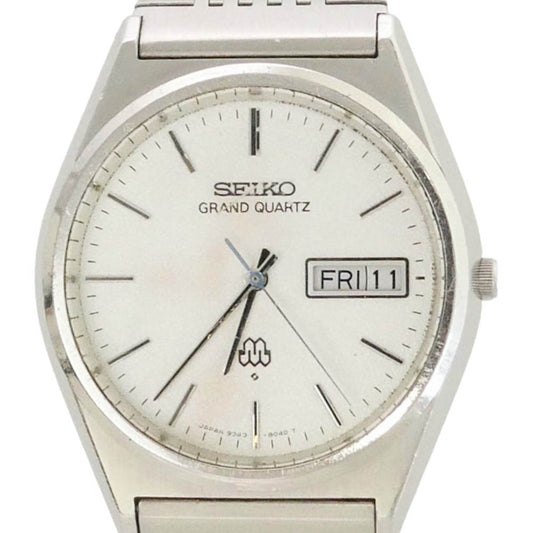 SEIKO セイコー 9943-8030 グランドクォーツ デイデイト 腕時計 ウォッチ シルバー系【中古】
