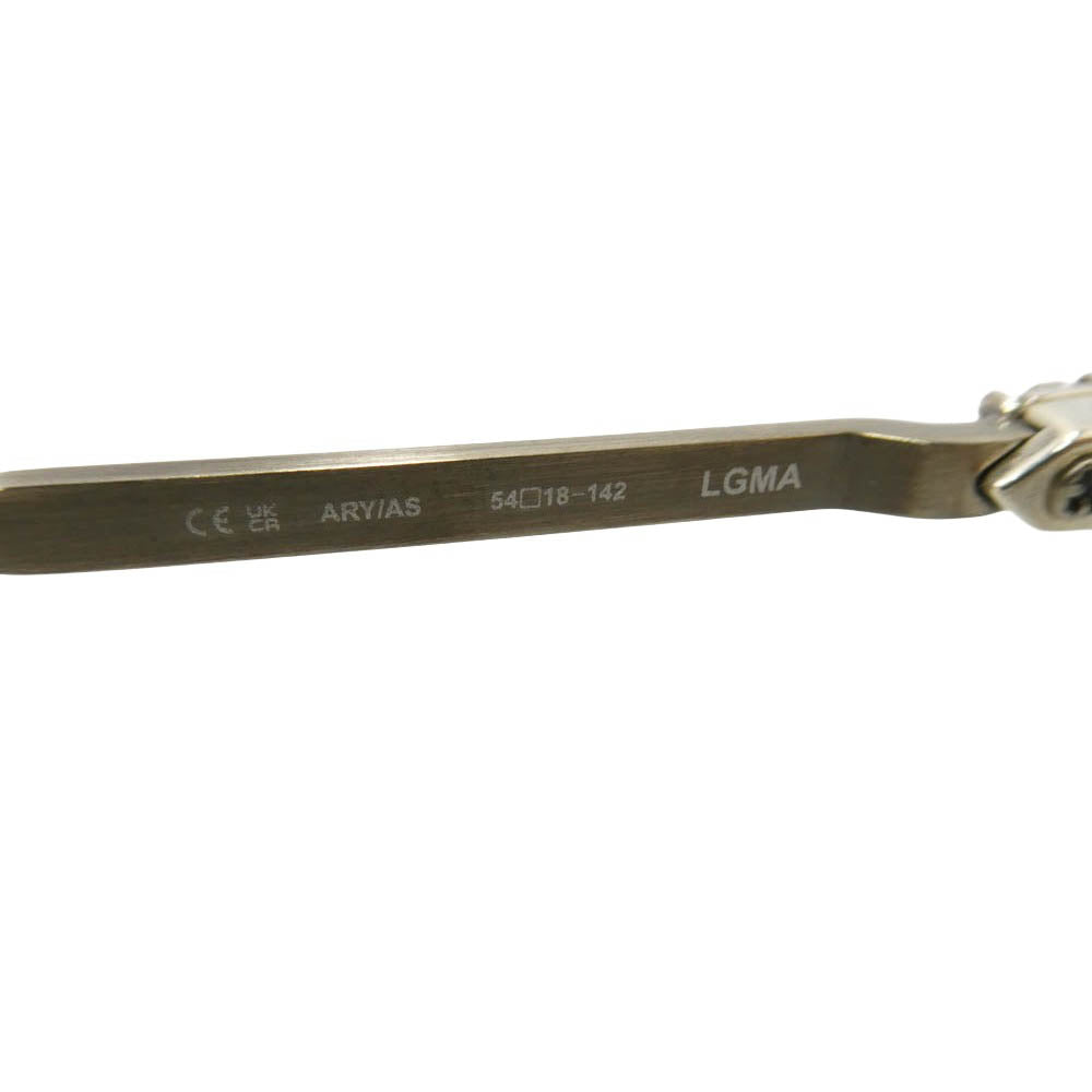 CHROME HEARTS クロムハーツ（原本無） LGMA フローラルクロステンプル ハーフリム 眼鏡 メガネ アイウェア クリア系 シルバー系 54□18-142【中古】