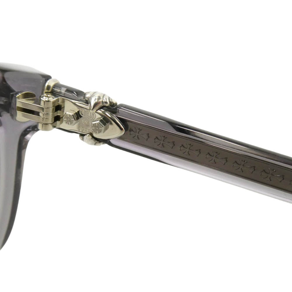 CHROME HEARTS クロムハーツ（原本無） GIGANDICK 眼鏡 メガネ アイウェア グレー系 クリア系 53□23-148【中古】