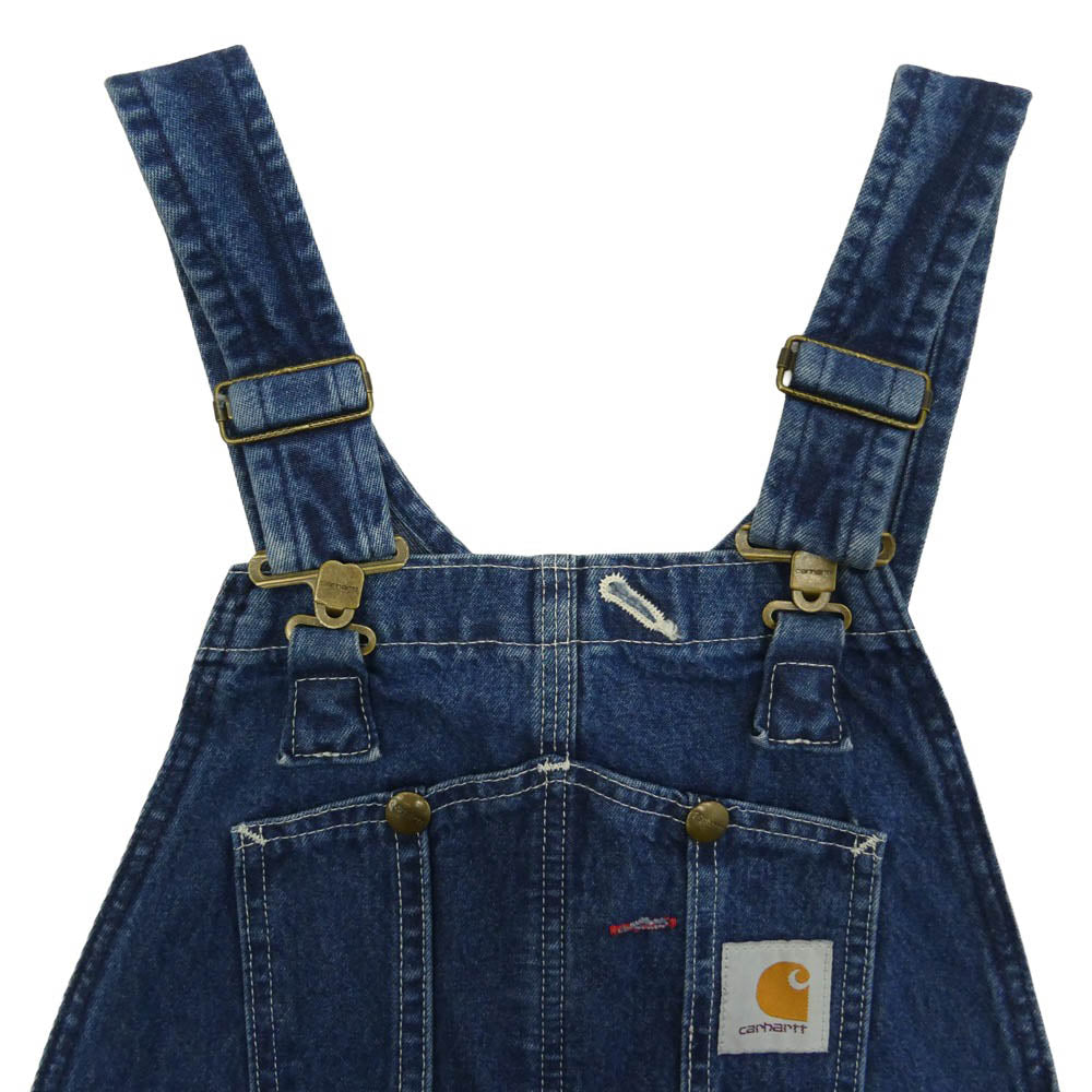 Carhartt カーハート デニム オーバーオール サロペット インディゴブルー系 30X28【中古】
