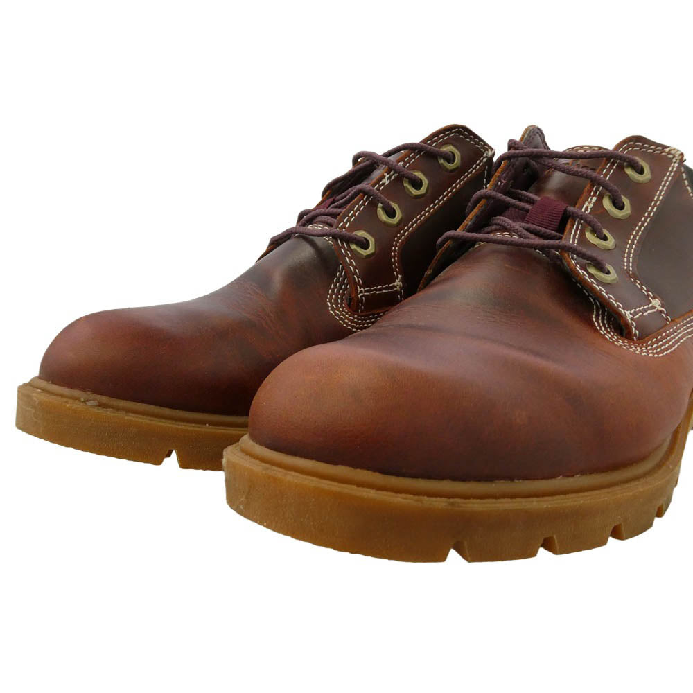 Timberland ティンバーランド A1P3U YOUTH BASIC OX Shoes ユース ベーシック オックス シューズ レザー ローカット ブーツ ブラウン系 25cm【中古】