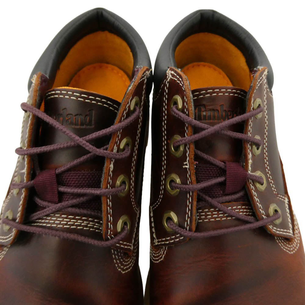 Timberland ティンバーランド A1P3U YOUTH BASIC OX Shoes ユース ベーシック オックス シューズ レザー ローカット ブーツ ブラウン系 25cm【中古】
