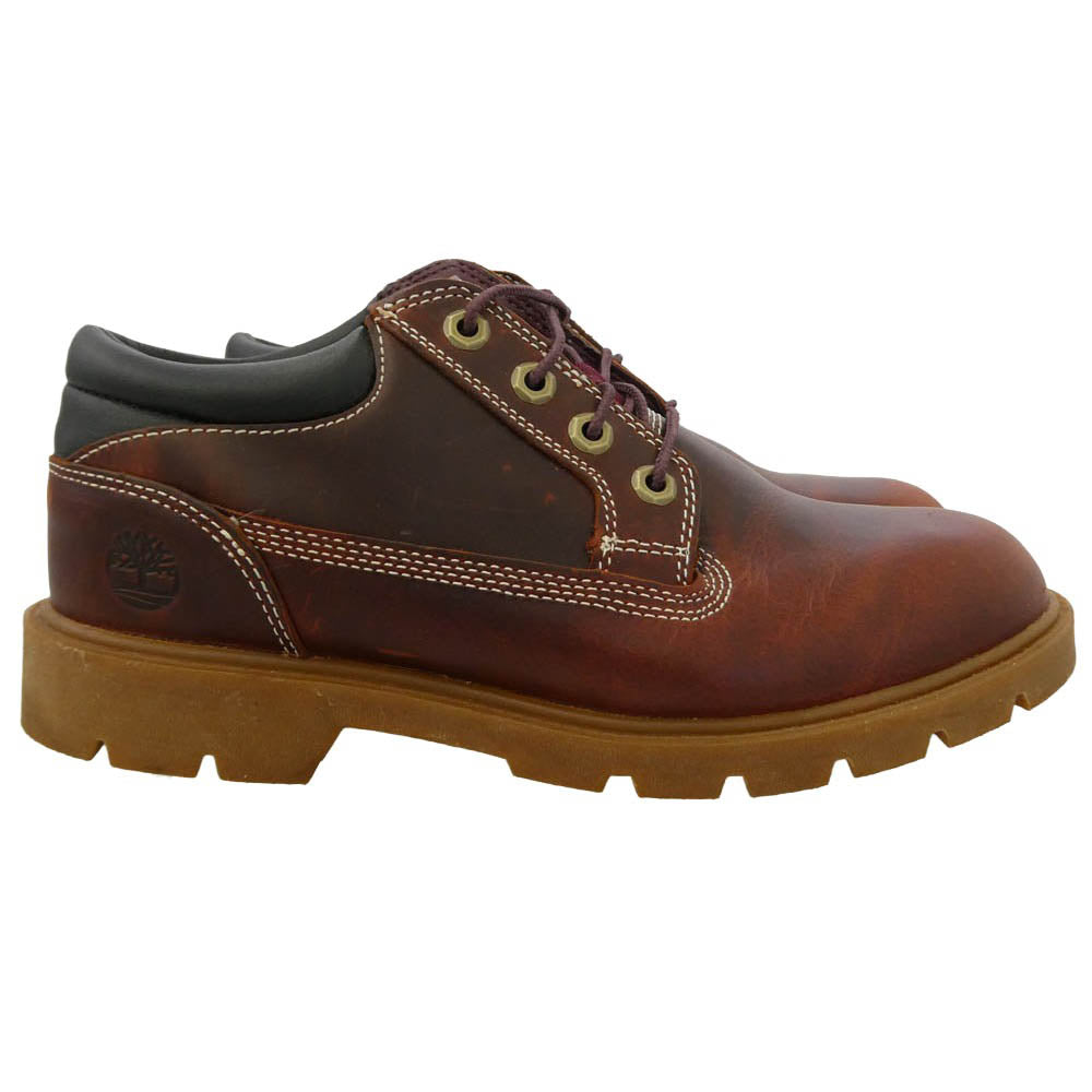 Timberland ティンバーランド A1P3U YOUTH BASIC OX Shoes ユース ベーシック オックス シューズ レザー ローカット ブーツ ブラウン系 25cm【中古】
