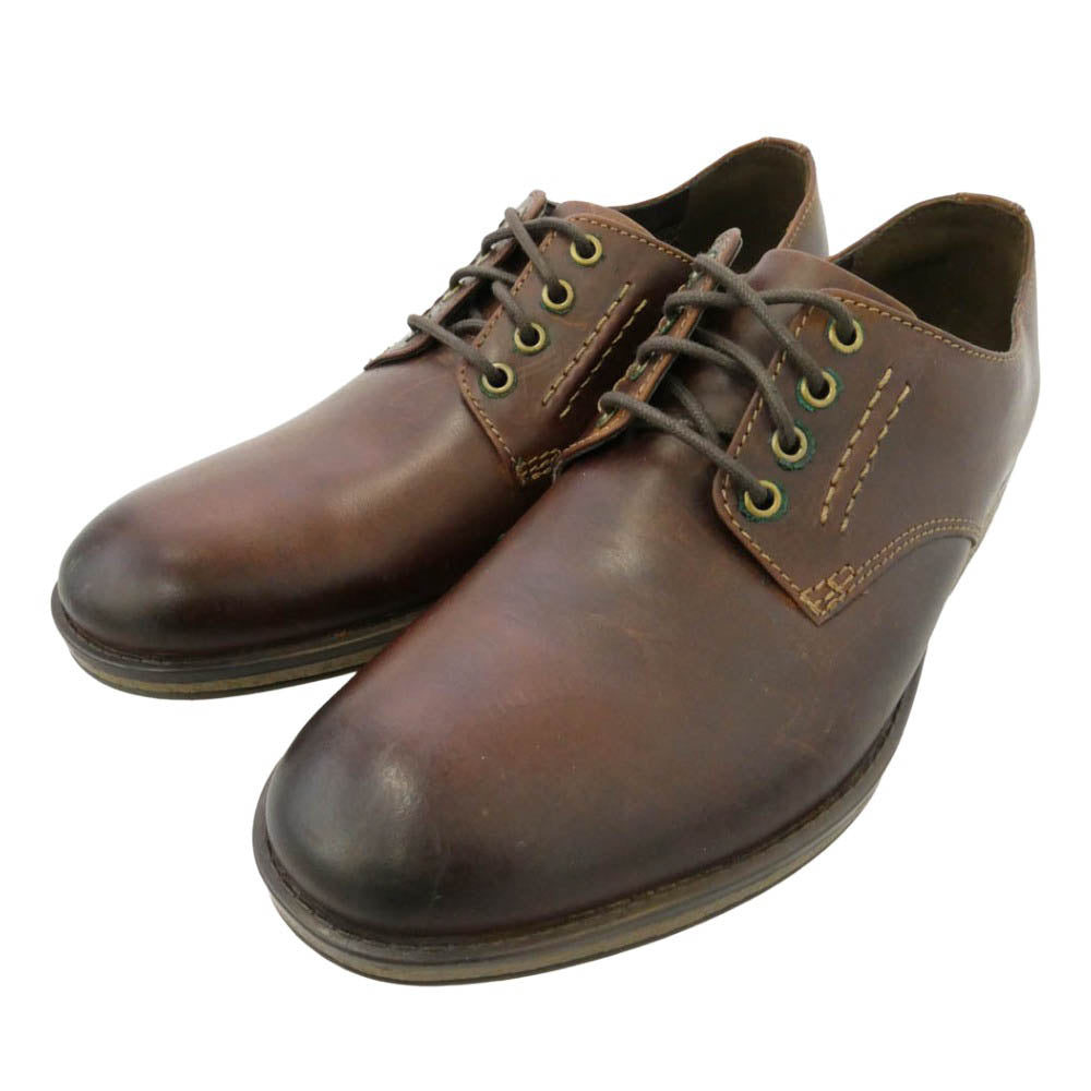 Clarks クラークス 61045559 HINMAN PLAIN MAHOGANY LEATHER ヒンマン プレーン マホガニー レザー ビジネス ドレス シューズ ダークブラウン系 UK6 1/2【中古】