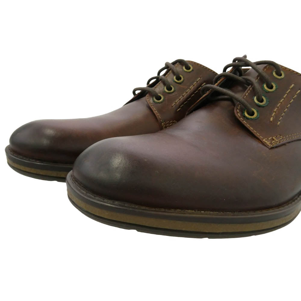 Clarks クラークス 61045559 HINMAN PLAIN MAHOGANY LEATHER ヒンマン プレーン マホガニー レザー ビジネス ドレス シューズ ダークブラウン系 UK6 1/2【中古】
