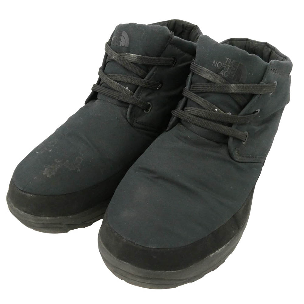 THE NORTH FACE ノースフェイス NF52276 HUMPBACK WP CHUKKA TNF ハンプバック ウォータープルーフ チャッカ ショート ブーツ ブラック系 26cm【中古】