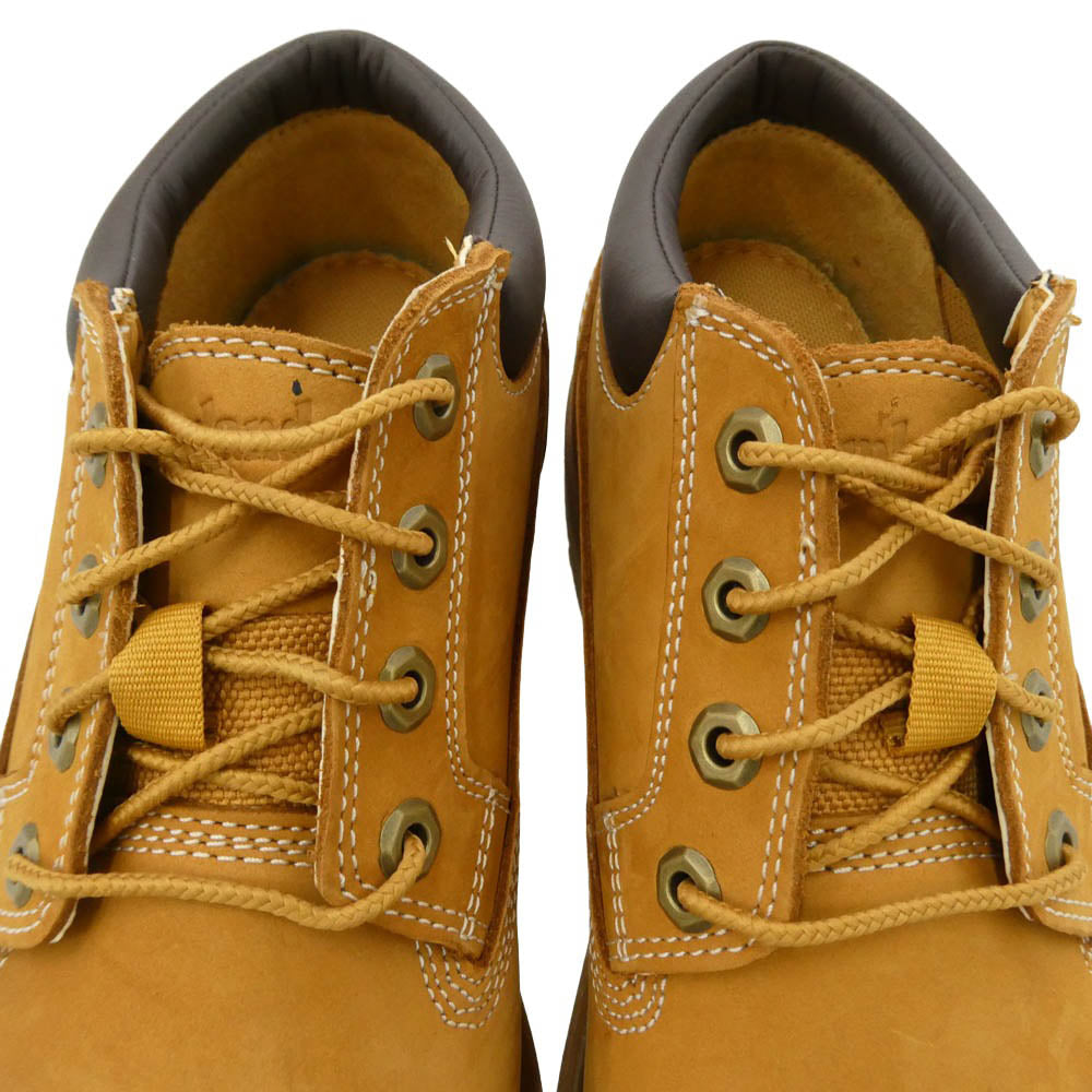 Timberland ティンバーランド A1P3L YOUTH BASIC OX Shoes ユース ベーシック オックス シューズ スエード ローカット ブーツ ライトブラウン系 25.5cm【中古】