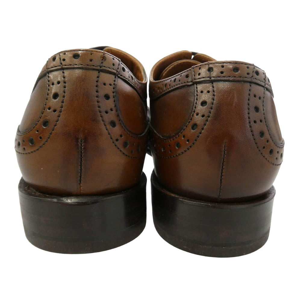 Clarks クラークス BLACKCHECK CAP COGNAC LEATHER ブラックチェック キャップ レザー ドレス シューズ ブラウン系 UK6 1/2【中古】