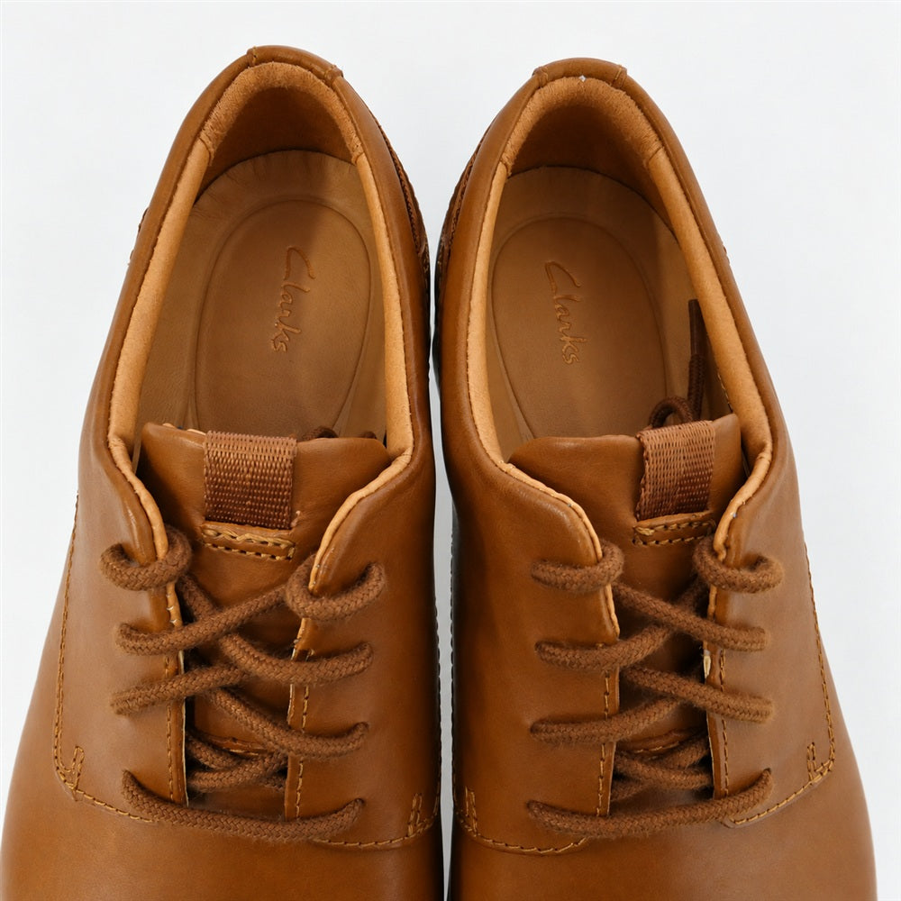 Clarks クラークス 61092156 Vennor Walk ベナー ウォーク レザー シューズ ブラウン系 UK7【極上美品】【中古】