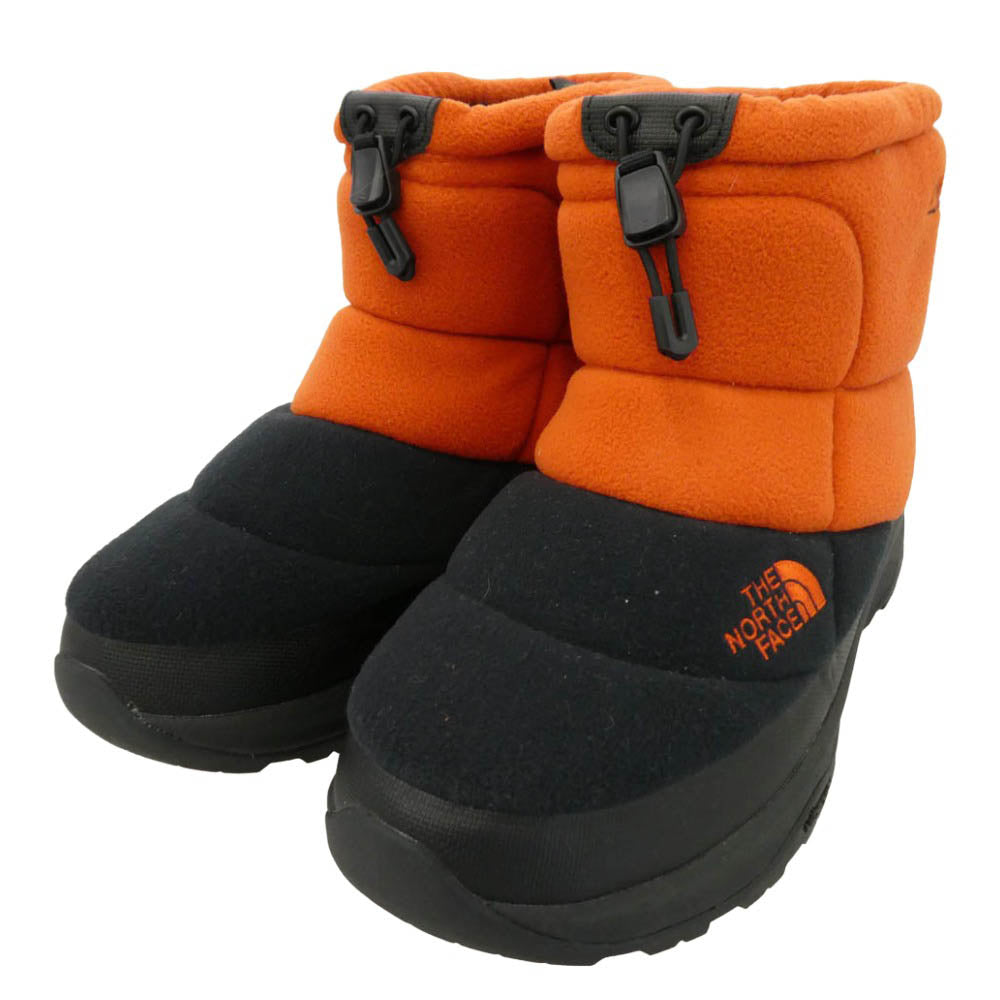 THE NORTH FACE ノースフェイス NF52473 Nuptse Bootie Short POLARTEC ヌプシ ブーティ ショート ポーラテック ボア ブーツ オレンジ系 ブラック系 26cm【中古】