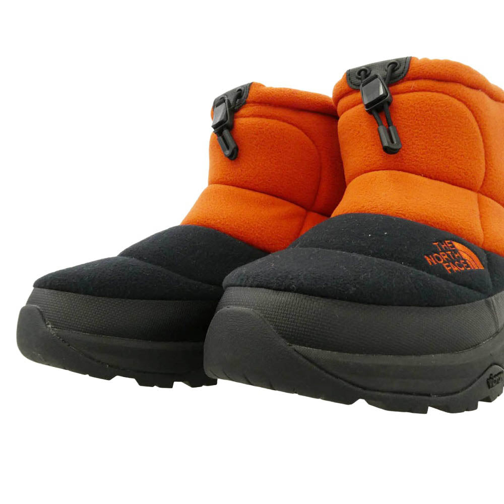 THE NORTH FACE ノースフェイス NF52473 Nuptse Bootie Short POLARTEC ヌプシ ブーティ ショート ポーラテック ボア ブーツ オレンジ系 ブラック系 26cm【中古】