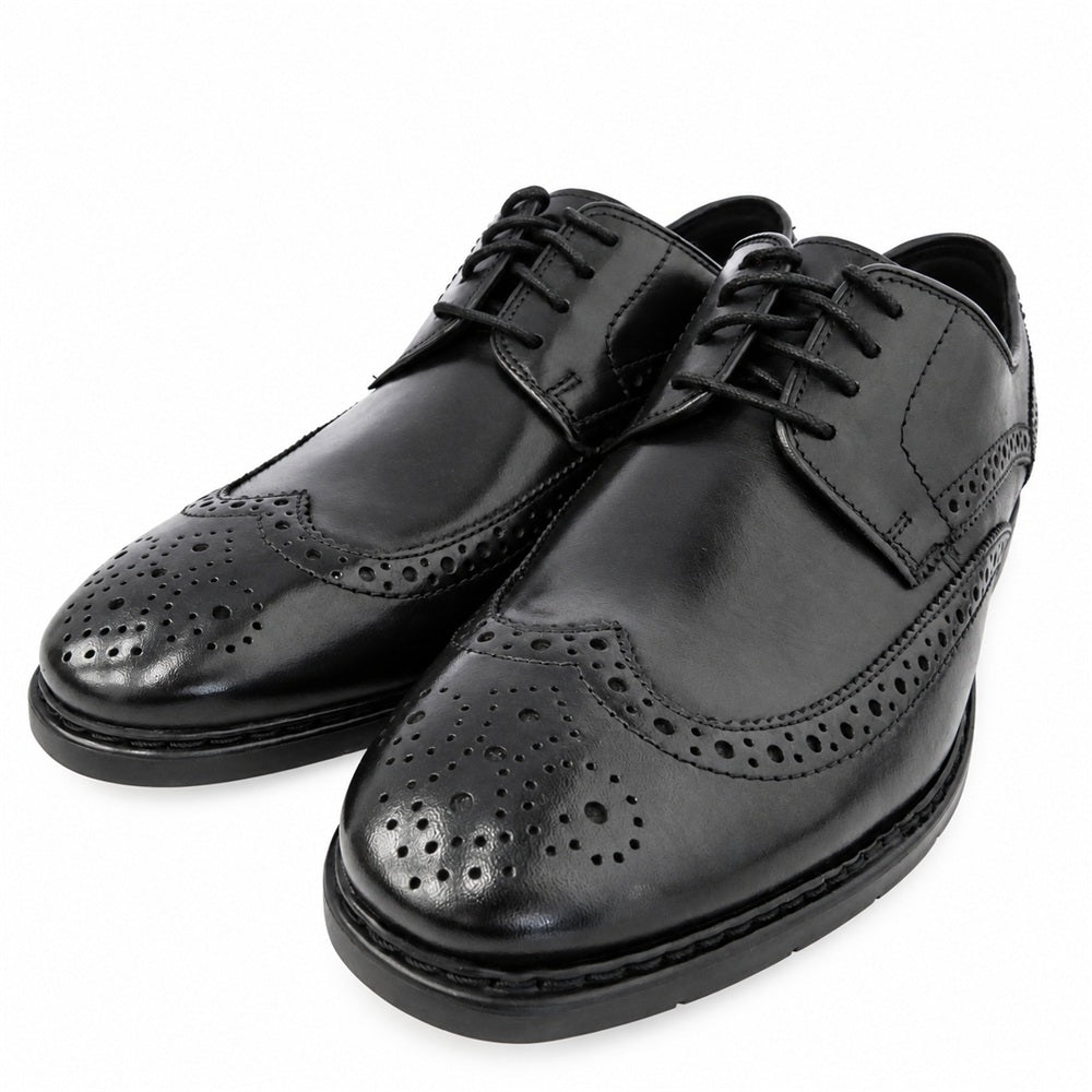 Clarks クラークス 901E Banbury Limit バンバリーリミット メダリオン ウィングチップ レザービジネス シューズ ブラック系 UK7【極上美品】【中古】