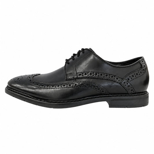 Clarks クラークス 901E Banbury Limit バンバリーリミット メダリオン ウィングチップ レザービジネス シューズ ブラック系 UK7【極上美品】【中古】