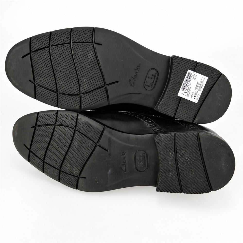 Clarks クラークス 901E Banbury Limit バンバリーリミット メダリオン ウィングチップ レザービジネス シューズ ブラック系 UK7【極上美品】【中古】