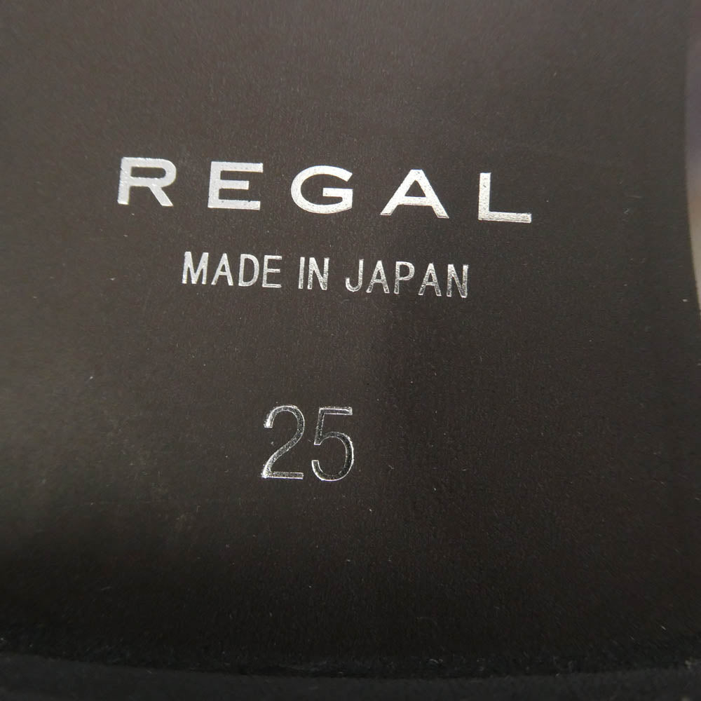 REGAL リーガル 11NR ガラスレザー 内羽根 ストレートチップ ビジネス シューズ ダークブラウン系 25cm【極上美品】【中古】