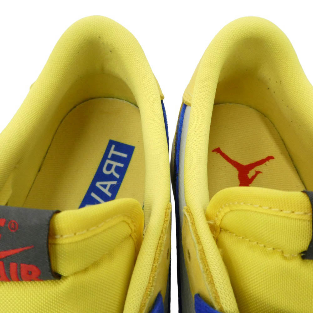 NIKE ナイキ DZ4137-700 【フェイクバスターズ鑑定済】Travis Scott Women's Air Jordan 1 Retro Low OG Canary トラヴィススコット ウィメンズ エアジョーダン1 レトロ ロー カナリー ローカット スニーカー イエロー系 グレー系 ブルー 27.5cm【中古】