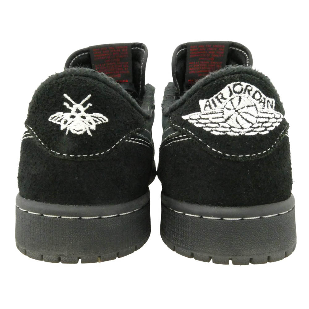 NIKE ナイキ DM7866-001 【フェイクバスターズ鑑定済】 Travis Scott Air Jordan 1 Low OG SP Black Phantom トラヴィススコット エアジョーダン1 ロー OG SP ブラック ファントム ローカット スニーカー ブラック系 27cm【中古】