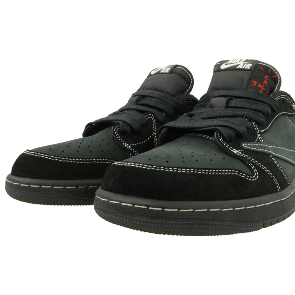 NIKE ナイキ DM7866-001 【フェイクバスターズ鑑定済】 Travis Scott Air Jordan 1 Low OG SP Black Phantom トラヴィススコット エアジョーダン1 ロー OG SP ブラック ファントム ローカット スニーカー ブラック系 27cm【中古】