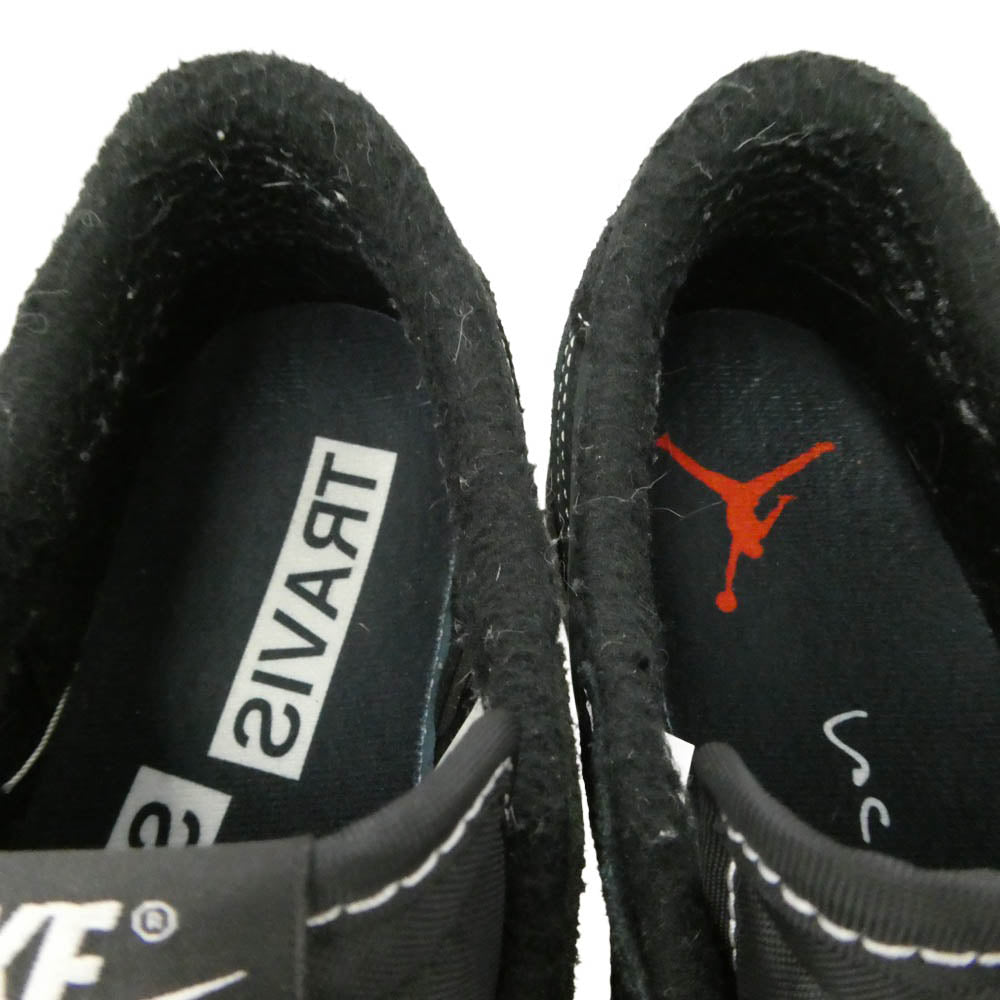 NIKE ナイキ DM7866-001 【フェイクバスターズ鑑定済】 Travis Scott Air Jordan 1 Low OG SP Black Phantom トラヴィススコット エアジョーダン1 ロー OG SP ブラック ファントム ローカット スニーカー ブラック系 27cm【中古】