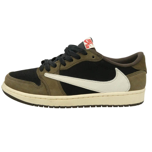 NIKE ナイキ CQ4277-001 【フェイクバスターズ鑑定済】 Travis Scott Air Jordan 1 Low OG SP-T Black Dark Mocha トラヴィススコット エアジョーダン1 ロー OG SP-T ブラック ダークモカ ローカット スニーカー ブラック系 ブラウン系 27.5cm【中古】