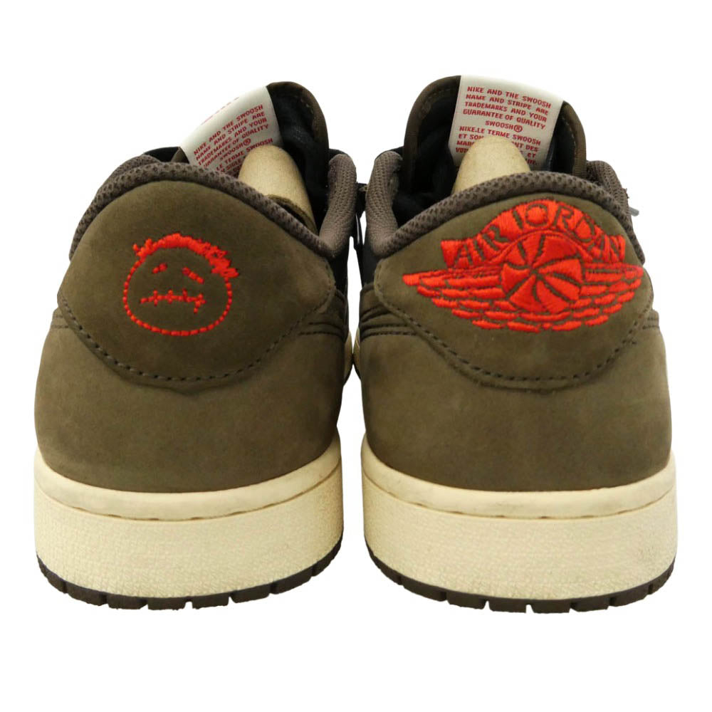 NIKE ナイキ CQ4277-001 【フェイクバスターズ鑑定済】 Travis Scott Air Jordan 1 Low OG SP-T Black Dark Mocha トラヴィススコット エアジョーダン1 ロー OG SP-T ブラック ダークモカ ローカット スニーカー ブラック系 ブラウン系 27.5cm【中古】