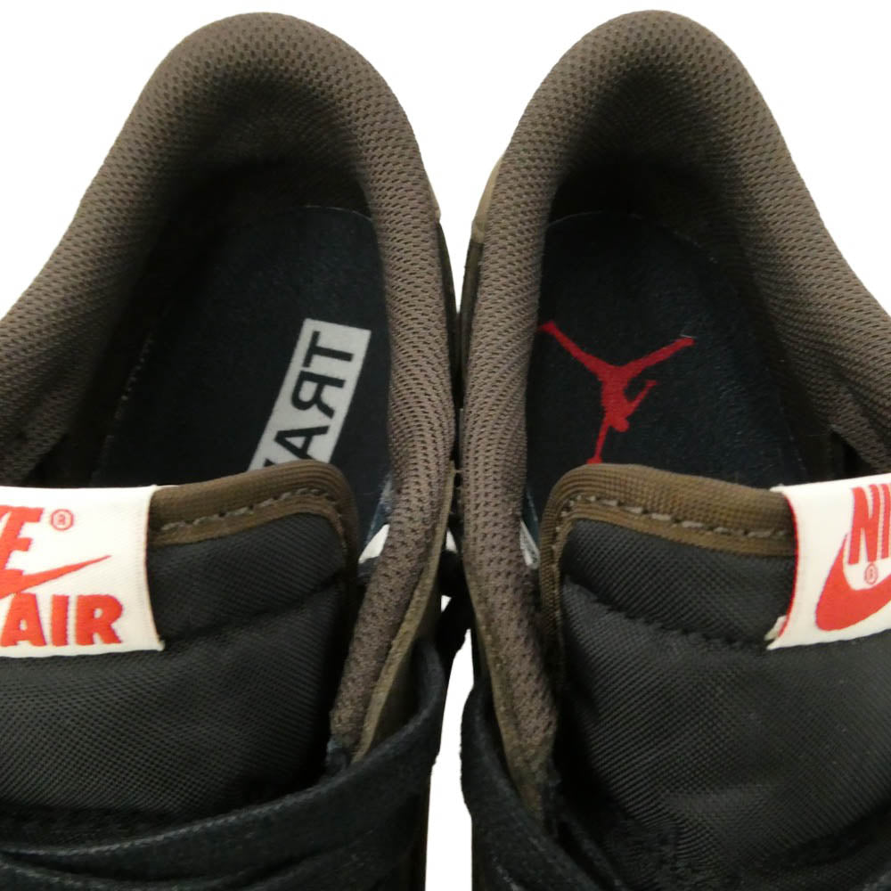 NIKE ナイキ CQ4277-001 【フェイクバスターズ鑑定済】 Travis Scott Air Jordan 1 Low OG SP-T Black Dark Mocha トラヴィススコット エアジョーダン1 ロー OG SP-T ブラック ダークモカ ローカット スニーカー ブラック系 ブラウン系 27.5cm【中古】
