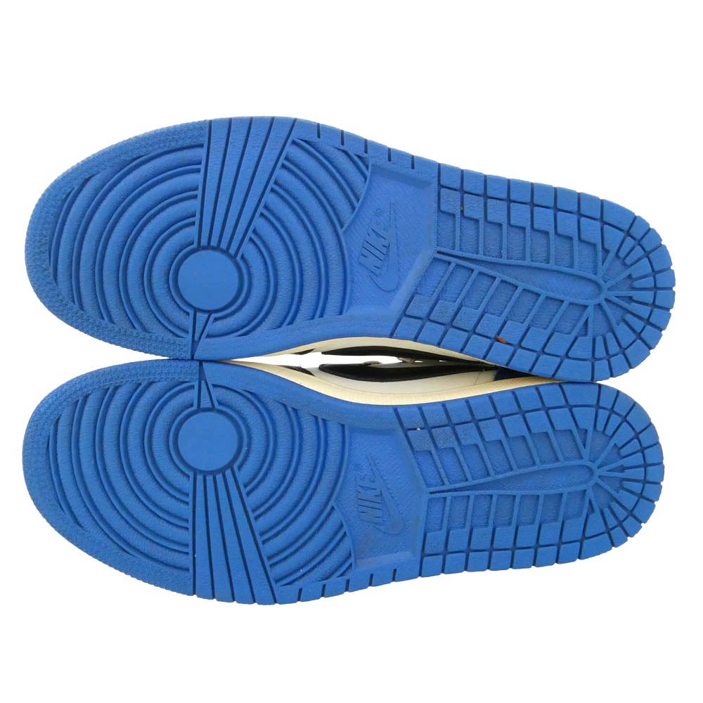 NIKE ナイキ Travis Scott FRAGMENT DESIGN フラグメントデザイン DM7866-140 【フェイクバスターズ鑑定済】 Travis Scott × fragment design × Air Jordan 1 Low OG SP Military Blue トラヴィススコット フラグメントデザイン エアジョーダン1 ロー OG SP ミリタリー ブルー ローカット スニーカー ホワイト系 ブラック系 ブルー系 27cm【中古】