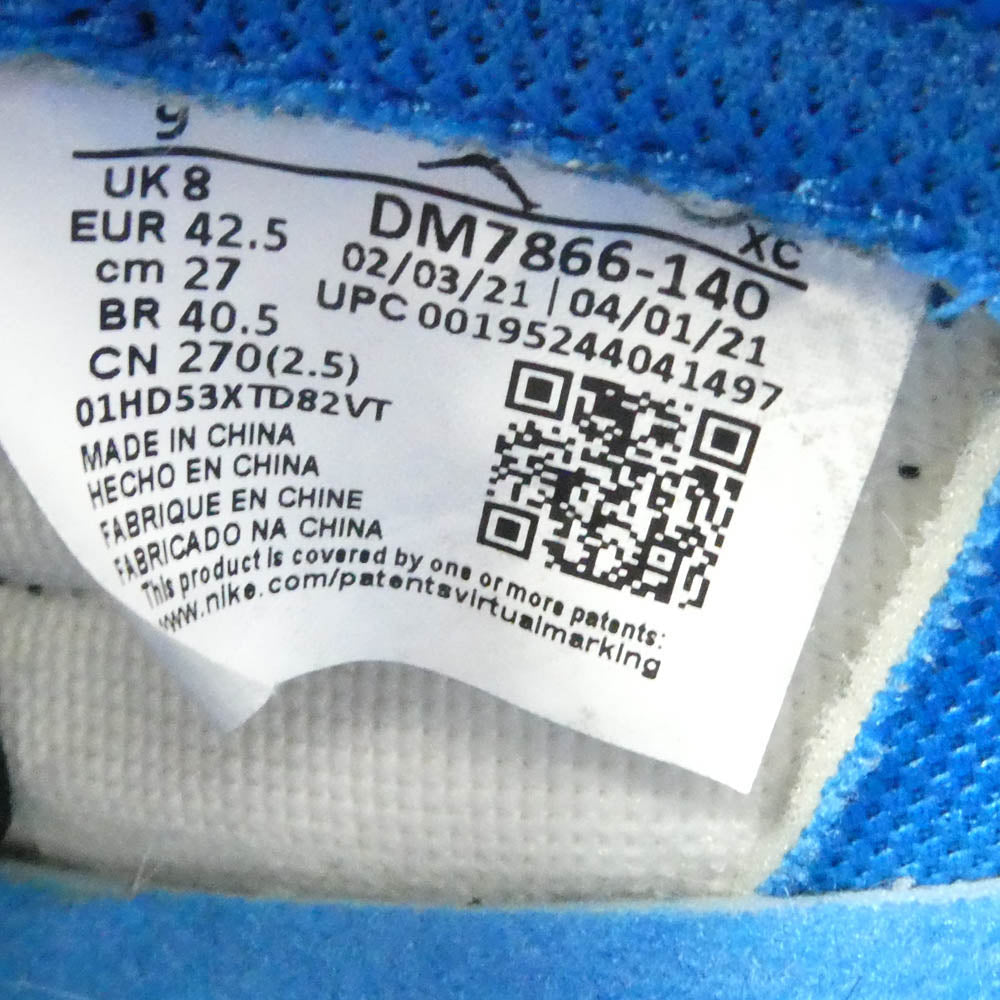 NIKE ナイキ Travis Scott FRAGMENT DESIGN フラグメントデザイン DM7866-140 【フェイクバスターズ鑑定済】 Travis Scott × fragment design × Air Jordan 1 Low OG SP Military Blue トラヴィススコット フラグメントデザイン エアジョーダン1 ロー OG SP ミリタリー ブルー ローカット スニーカー ホワイト系 ブラック系 ブルー系 27cm【中古】