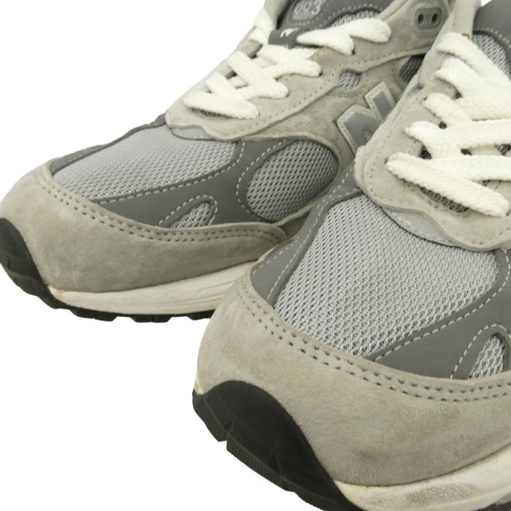 NEW BALANCE ニューバランス MR993GL Gray ローカット スニーカー グレー系 チャコール系 28cm【中古】