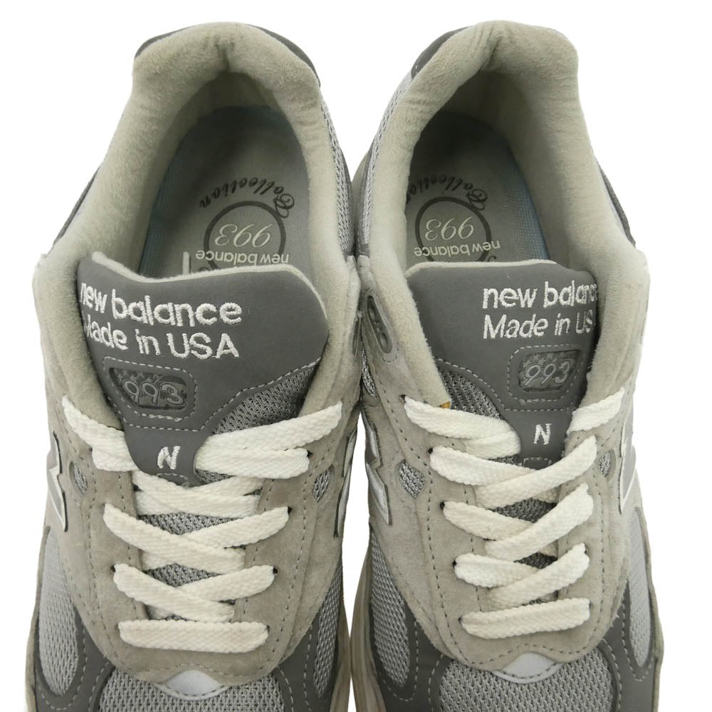 NEW BALANCE ニューバランス MR993GL Gray ローカット スニーカー グレー系 チャコール系 28cm【中古】