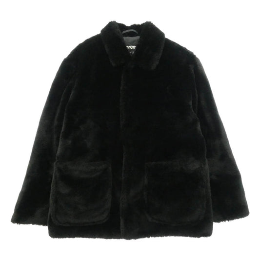 Supreme シュプリーム 21AW 2-Tone Faux Fur Shop Coat Black フェイク ファー ショップ コート ブラック系 S【中古】
