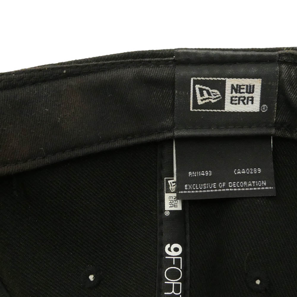 WACKO MARIA ワコマリア NEW ERA ニューエラ × NEW ERA 9FORTY ニューエラ 刺繍 キャップ 帽子 ブラック系【中古】
