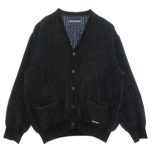 WACKO MARIA ワコマリア 25AW 25FW-WMK-KN04 GLITTER KNIT CARDIGAN グリッター ニット カーディガン ブラック系 ブルー系 XL【中古】